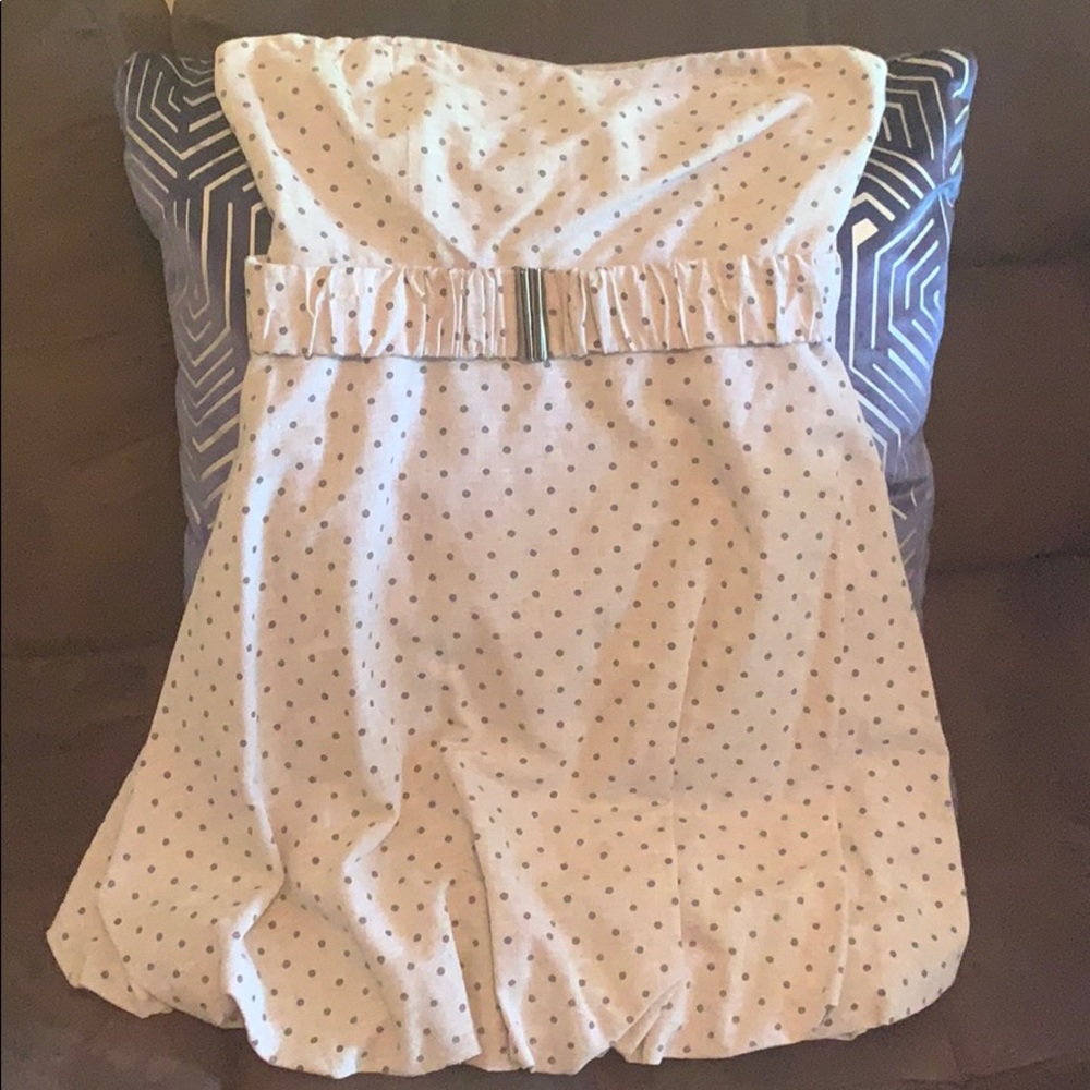 Strapless belted dress